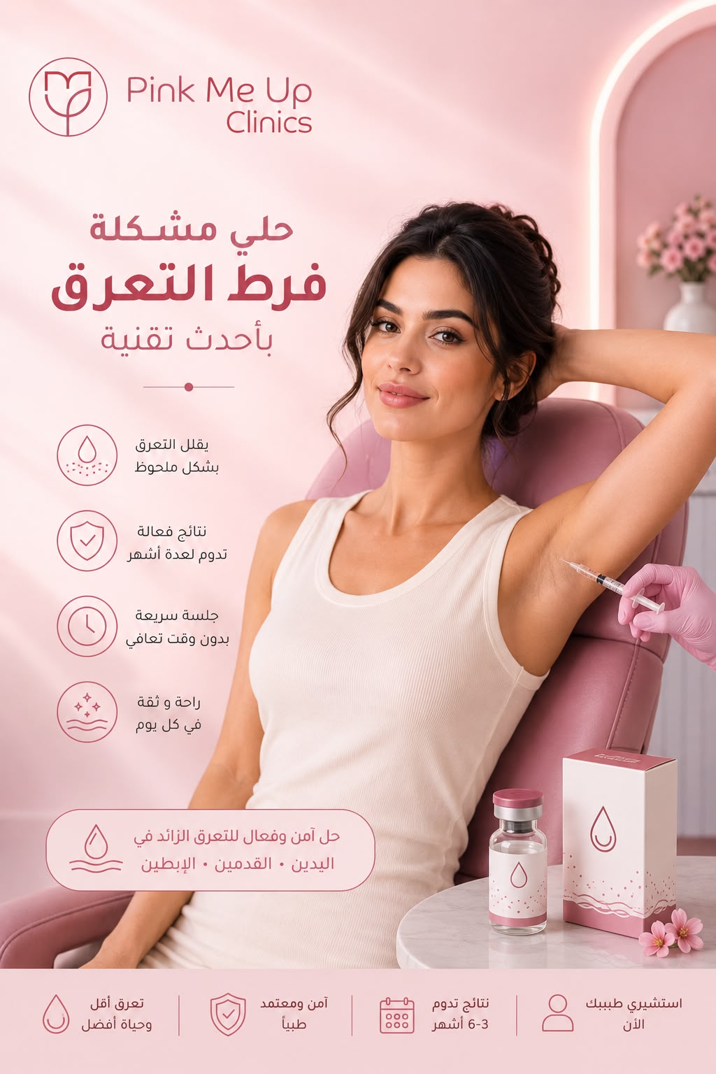 Excessive Sweating Making You Feel Self-Conscious? Discover How Botox Can Help at Pink Me Up Clinics